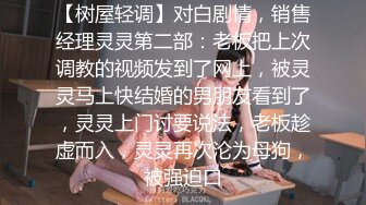 【树屋轻调】对白剧情，销售经理灵灵第二部：老板把上次调教的视频发到了网上，被灵灵马上快结婚的男朋友看到了，灵灵上门讨要说法，老板趁虚而入，灵灵再次沦为母狗，被强迫口